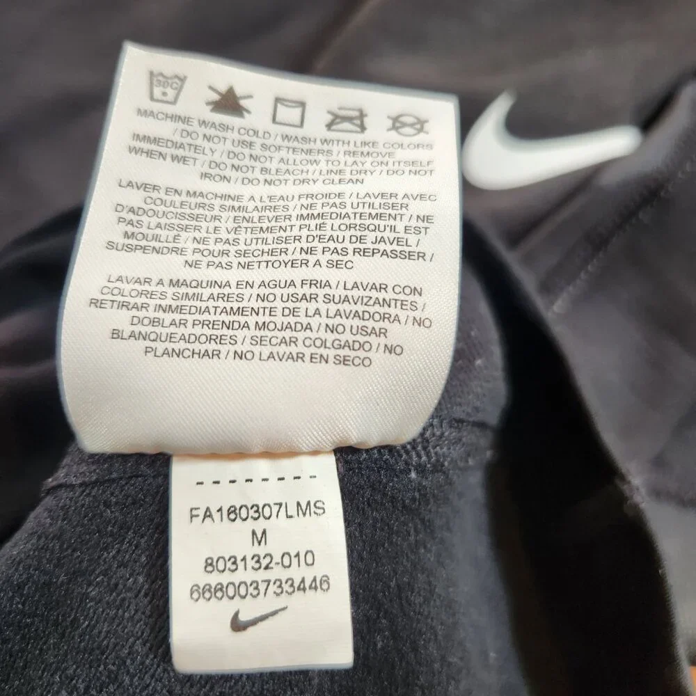 Nike Pro Hyperwarm Women’s Medium Mock Neck Training Top Black Grey Ombre Sleeve